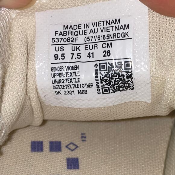 Converse Chuck Taylor All Star Shoreline Woman's Slip-On Sneaker Grey Size 9.5 - Picture 9 of 11